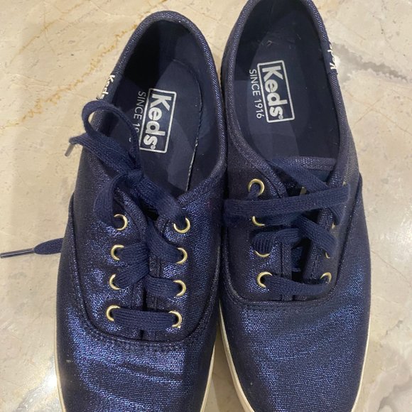 Blue Metallic Keds - Picture 2 of 8